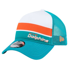Miami Dolphins Color-Block 9FORTY A-Frame Trucker Adjustable Hat | NFL Near me