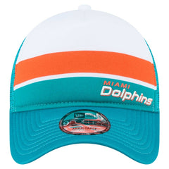 Miami Dolphins Color-Block 9FORTY A-Frame Trucker Adjustable Hat | NFL Near me