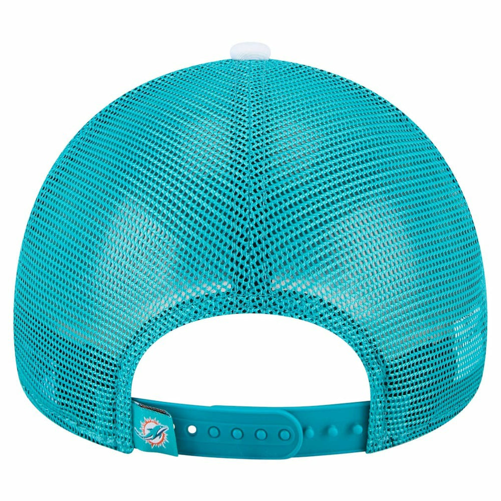 Miami Dolphins Color-Block 9FORTY A-Frame Trucker Adjustable Hat | NFL Near me