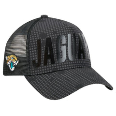 Jacksonville Jaguars Midnight Ink Tonal Text A-Frame Trucker 9FORTY Adjustable Hat | NFL US