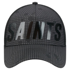 New Orleans Saints Midnight Ink Tonal Text A-Frame Trucker 9FORTY Adjustable Hat | NFL Discount