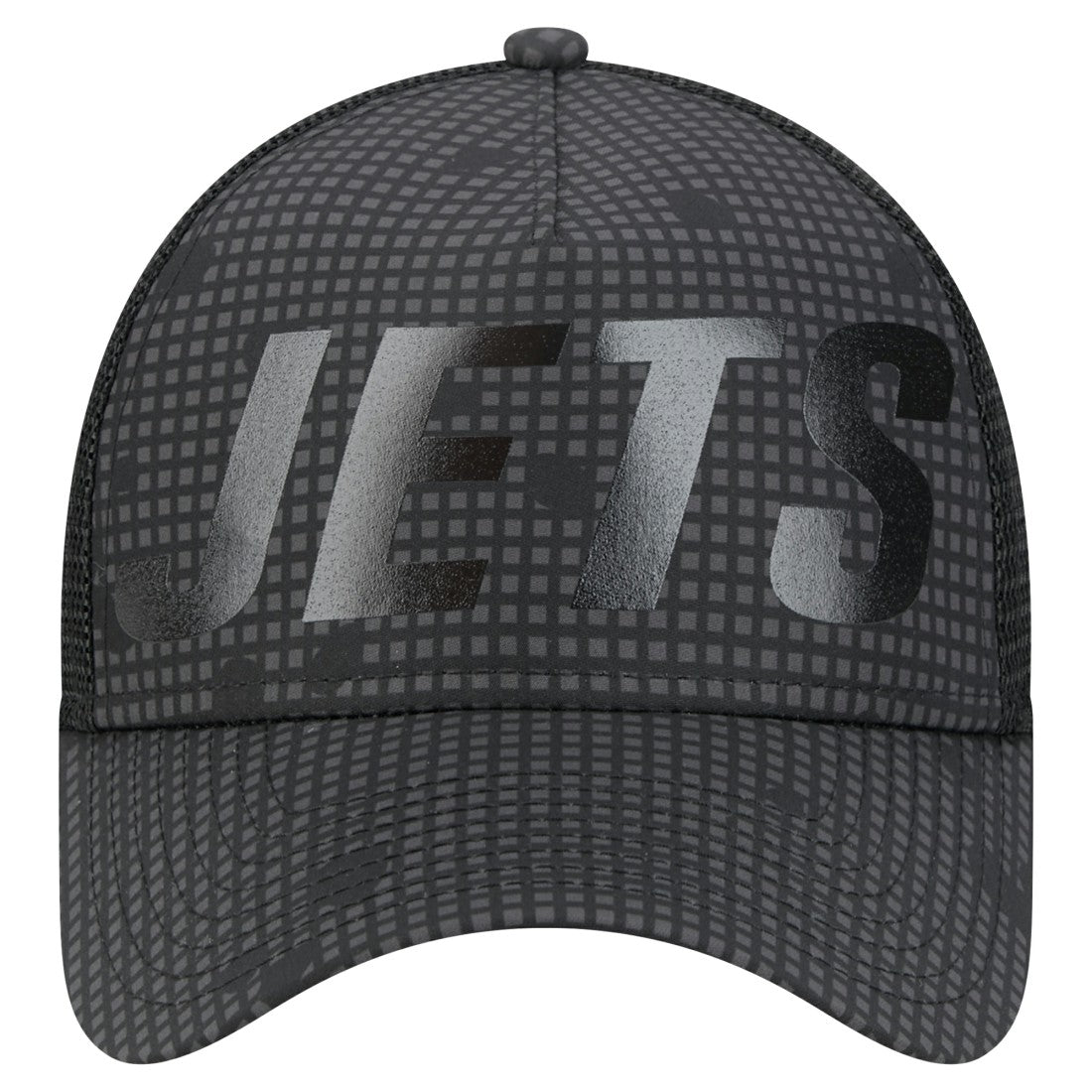 New York Jets Throwback Midnight Ink Tonal Text A-Frame Trucker 9FORTY Adjustable Hat | NFL Near me