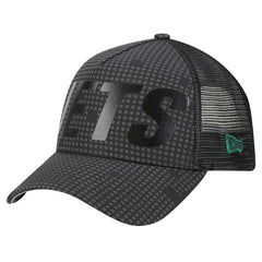 New York Jets Throwback Midnight Ink Tonal Text A-Frame Trucker 9FORTY Adjustable Hat | NFL Near me
