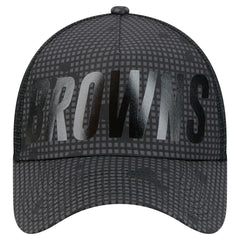 Cleveland Browns Throwback Midnight Ink Tonal Text A-Frame Trucker 9FORTY Adjustable Hat | NFL Near me
