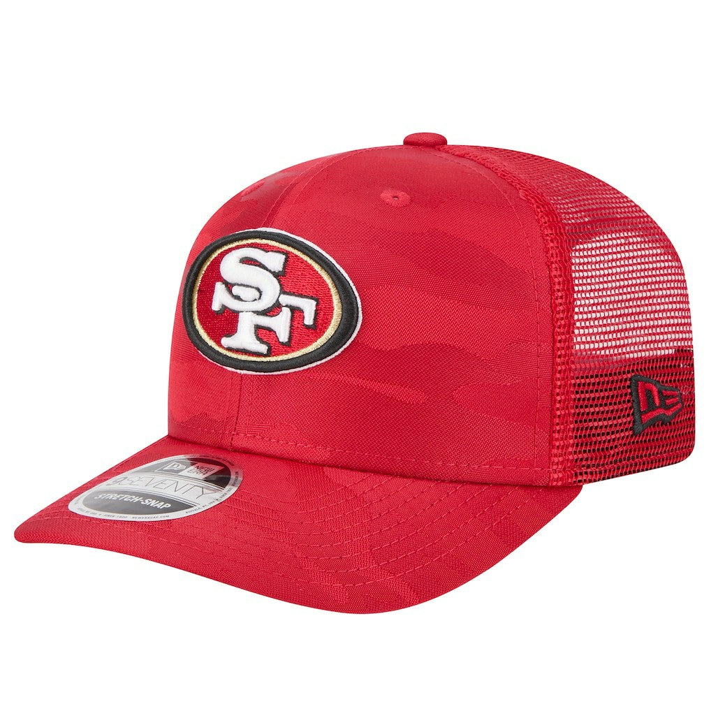 San Francisco 49ers Adventure Camo Trucker 9SEVENTY Stretch-Snap Adjustable Hat | NFL US