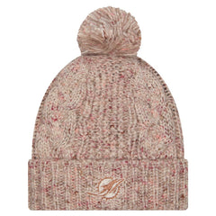 Miami Dolphins Women's Trendy Tone Cuffed Knit Hat with Pom | NFL US