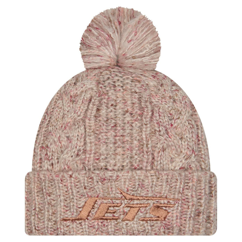 New York Jets Women's Trendy Tone Cuffed Knit Hat with Pom | NFL Outlet