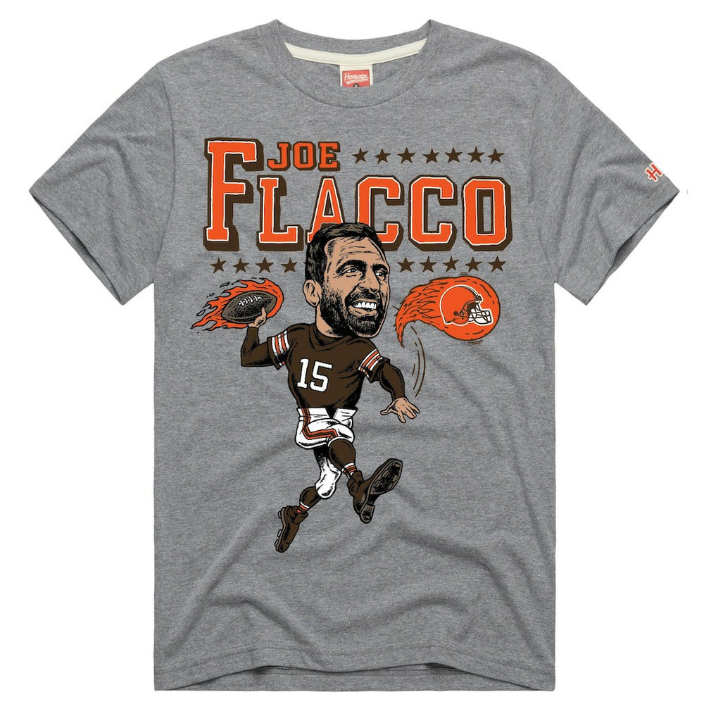 Cleveland Browns Joe Flacco  Homage Unisex Caricature Player Tri-Blend T-Shirt | NFL Near me