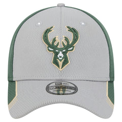 Gray/Hunter Green Milwaukee Bucks Active Trim 39THIRTY Flex Hat | NBA