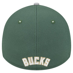 Gray/Hunter Green Milwaukee Bucks Active Trim 39THIRTY Flex Hat | NBA