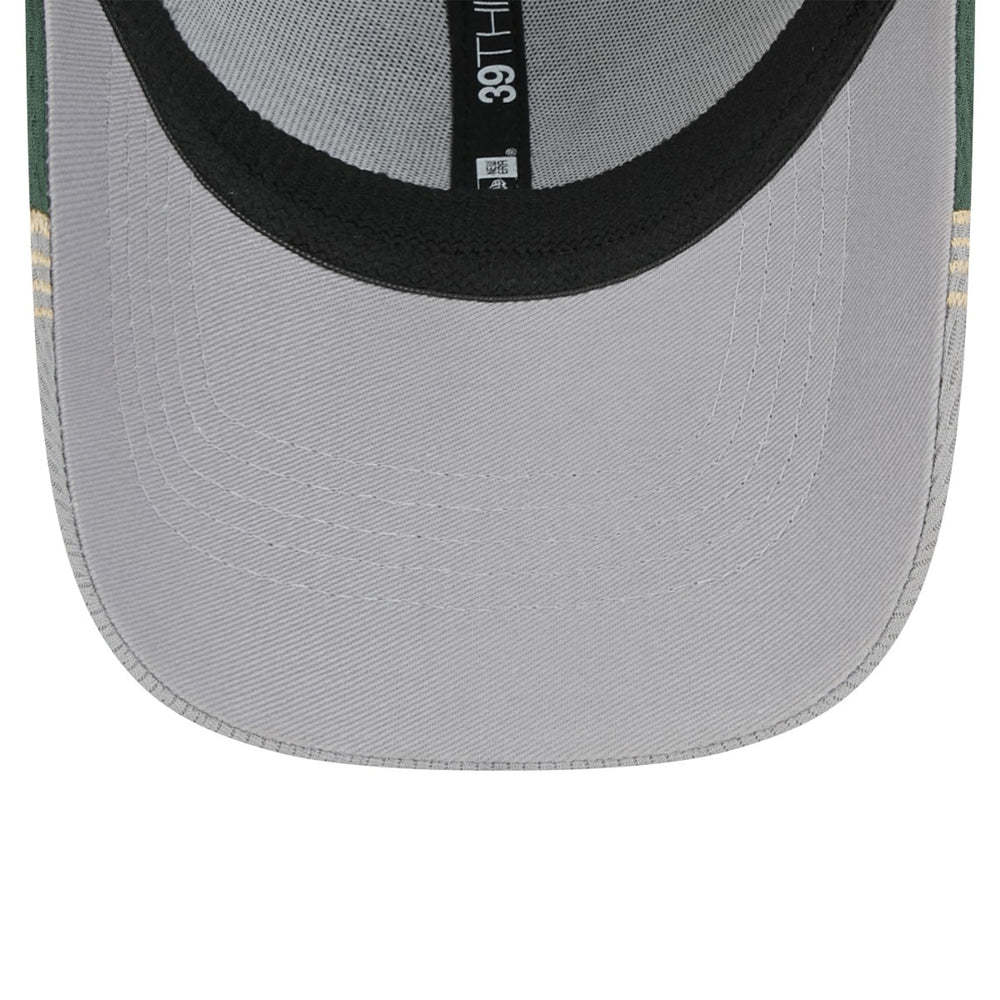 Gray/Hunter Green Milwaukee Bucks Active Trim 39THIRTY Flex Hat | NBA