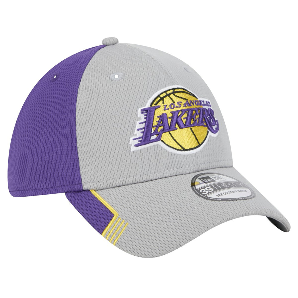 Gray/Purple Los Angeles Lakers Active Trim 39THIRTY Flex Hat | NBA