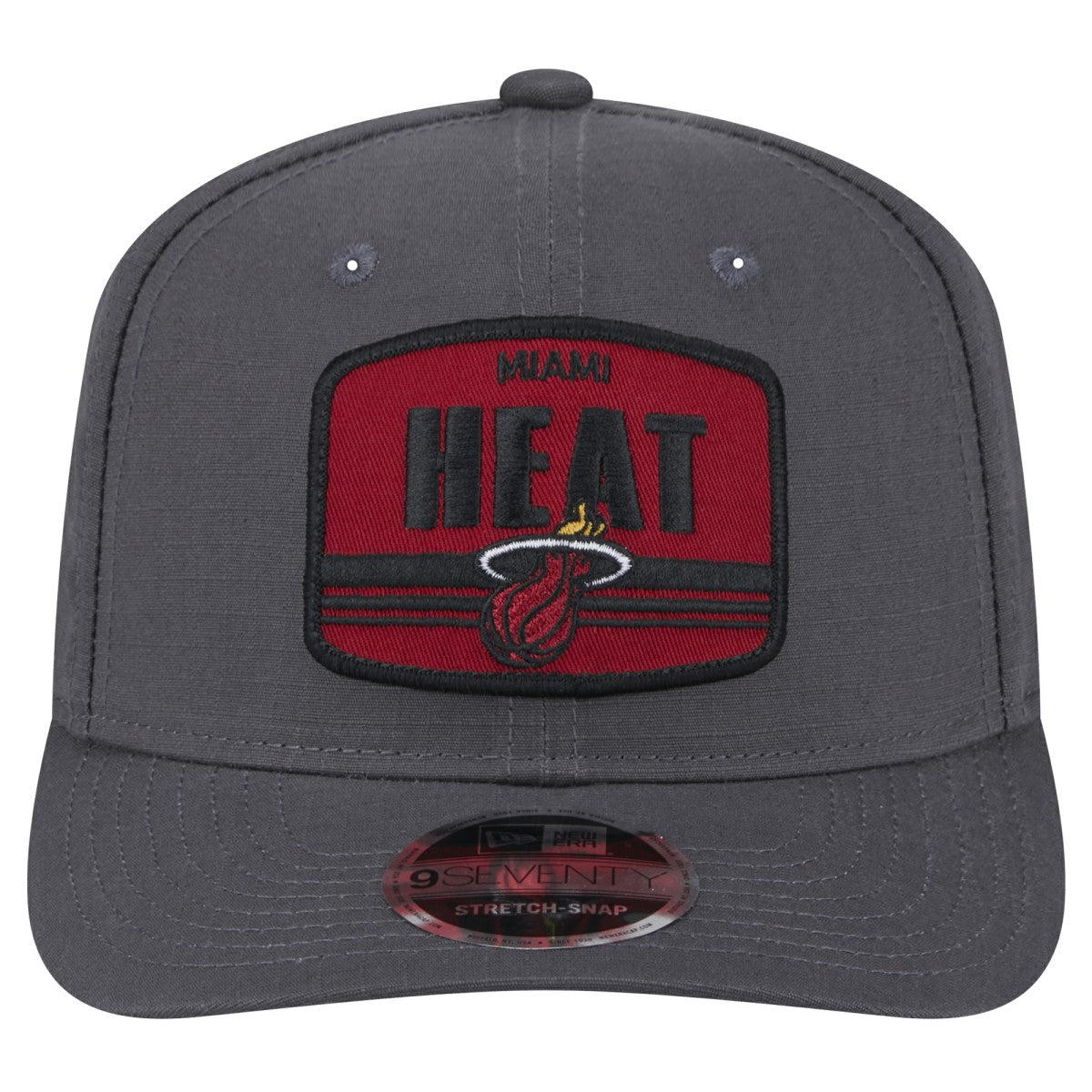Graphite Miami Heat Team Elevated Patch 9SEVENTY Adjustable Hat | NBA