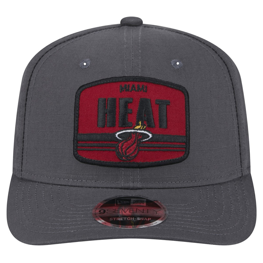Graphite Miami Heat Team Elevated Patch 9SEVENTY Adjustable Hat | NBA