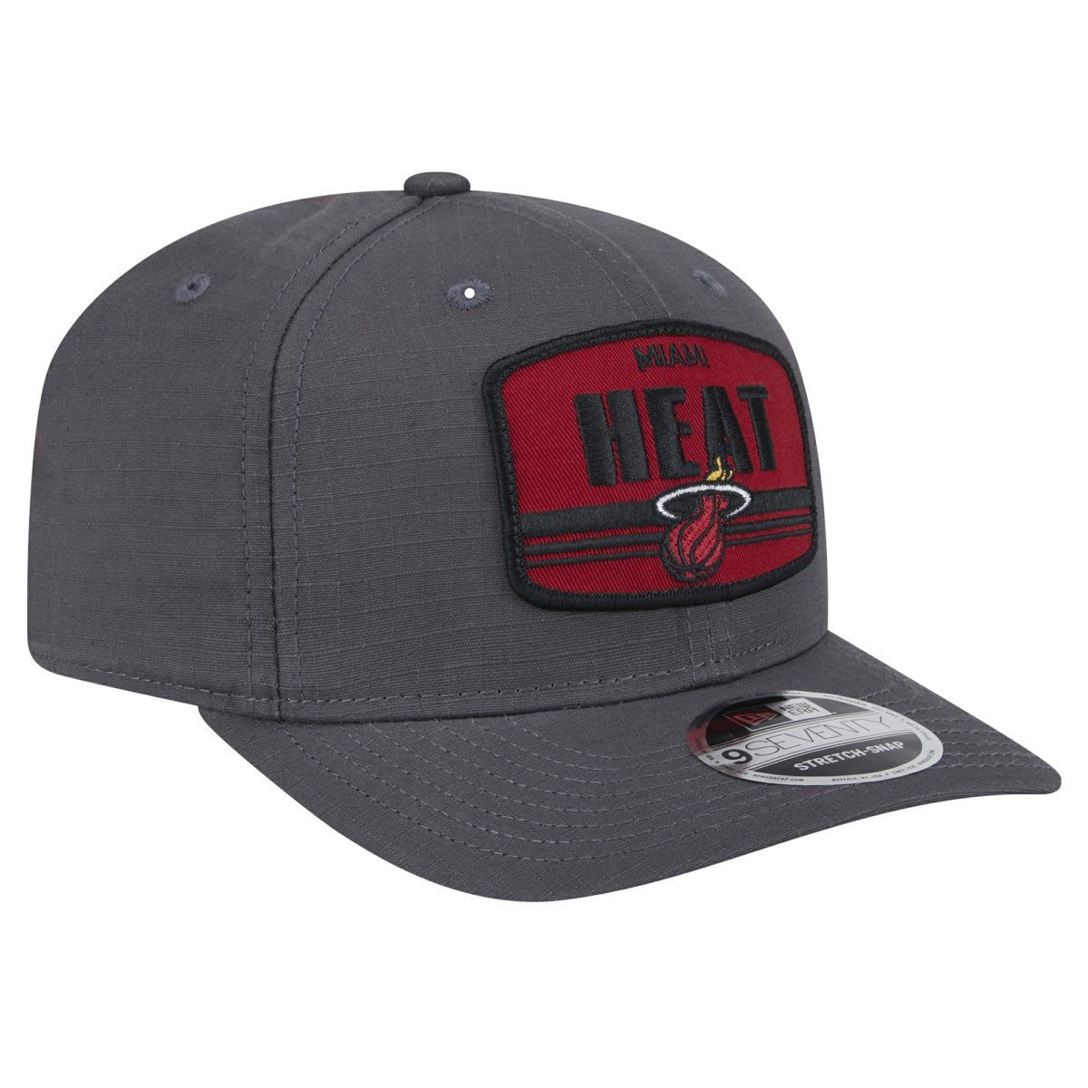 Graphite Miami Heat Team Elevated Patch 9SEVENTY Adjustable Hat | NBA