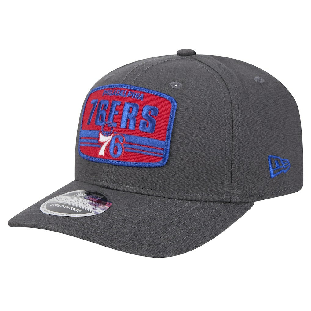 Graphite Philadelphia 76ers Team Elevated Patch 9SEVENTY Adjustable Hat | NBA
