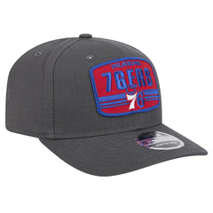 Graphite Philadelphia 76ers Team Elevated Patch 9SEVENTY Adjustable Hat | NBA