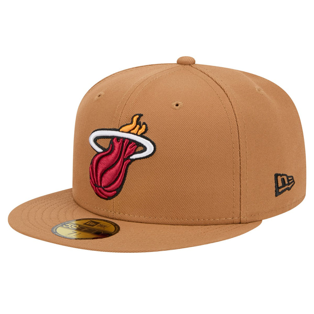 Tan  Miami Heat Color Pack 59FIFTY Fitted Hat | NBA