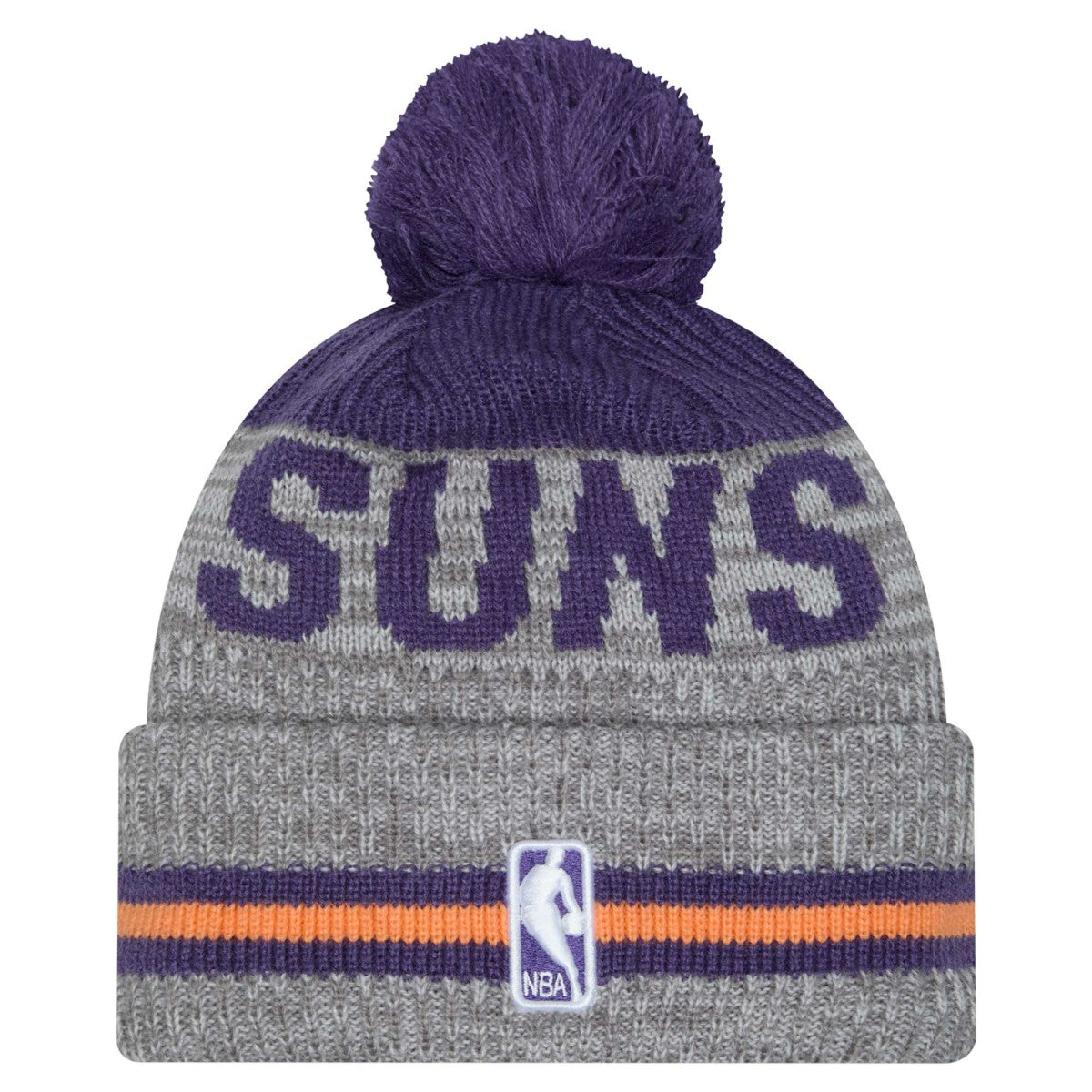 Gray Phoenix Suns Sport Night Runner Cuffed Knit Hat with Pom | NBA