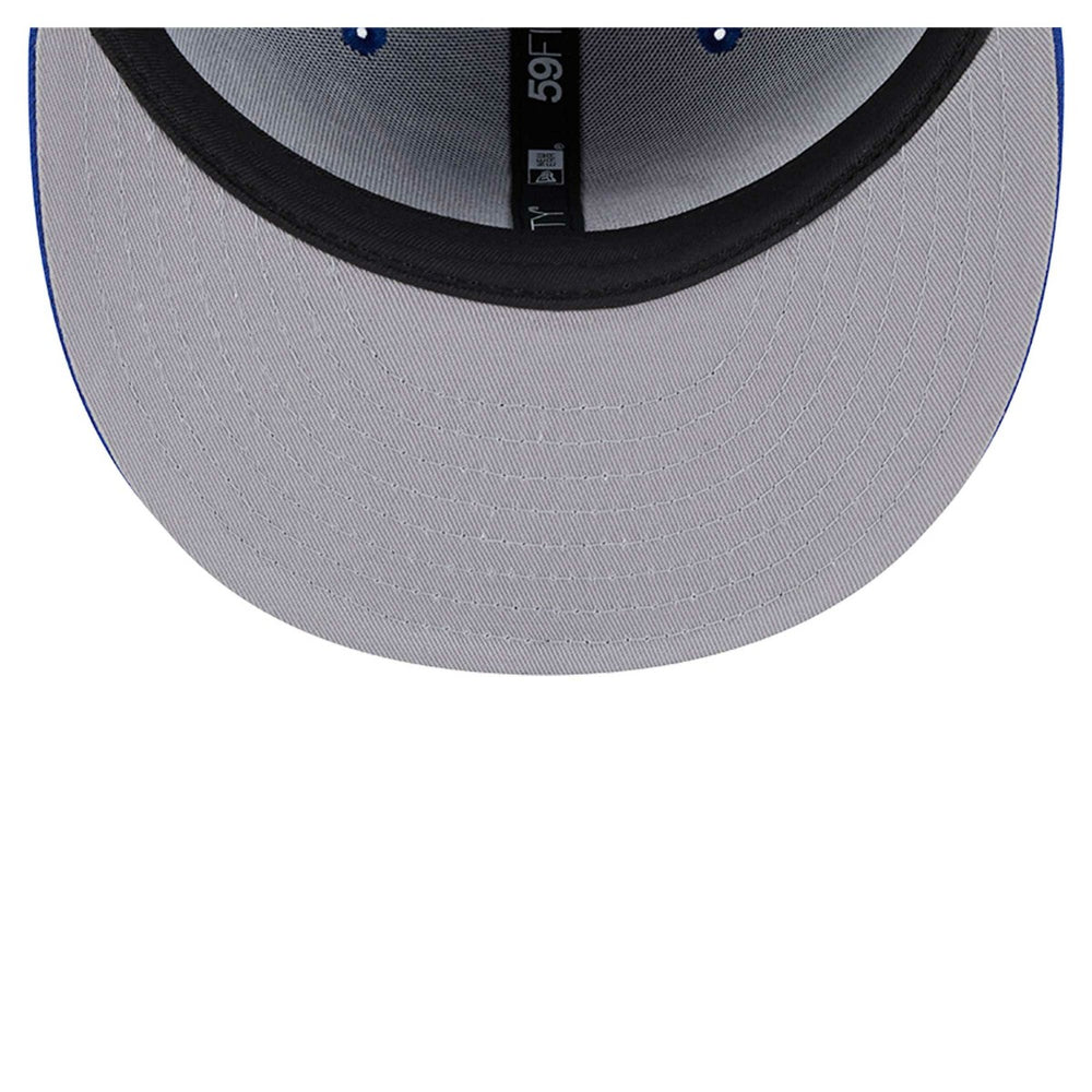 Blue New York Knicks Sport Night Script Sided 59FIFTY Fitted Hat | NBA
