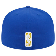 Royal Golden State Warriors Sport Night Script Sided 59FIFTY Fitted Hat sale | NBA