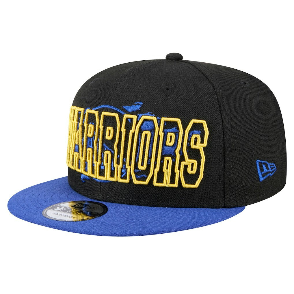 Black/Royal Golden State Warriors Sport Night Splatter 2-Tone 9FIFTY Snapback Hat sale | NBA