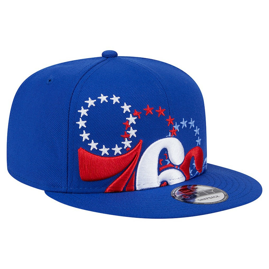 Royal Philadelphia 76ers Sport Night Team Shadow 9FIFTY Snapback Hat | NBA