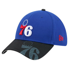 Royal/Black Philadelphia 76ers Sport Night Visor Hit 39THIRTY Flex Hat | NBA
