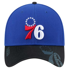 Royal/Black Philadelphia 76ers Sport Night Visor Hit 39THIRTY Flex Hat | NBA