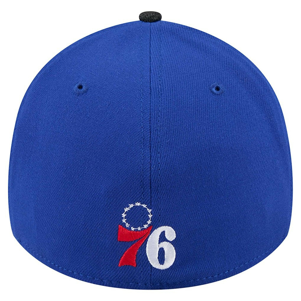 Royal/Black Philadelphia 76ers Sport Night Visor Hit 39THIRTY Flex Hat | NBA