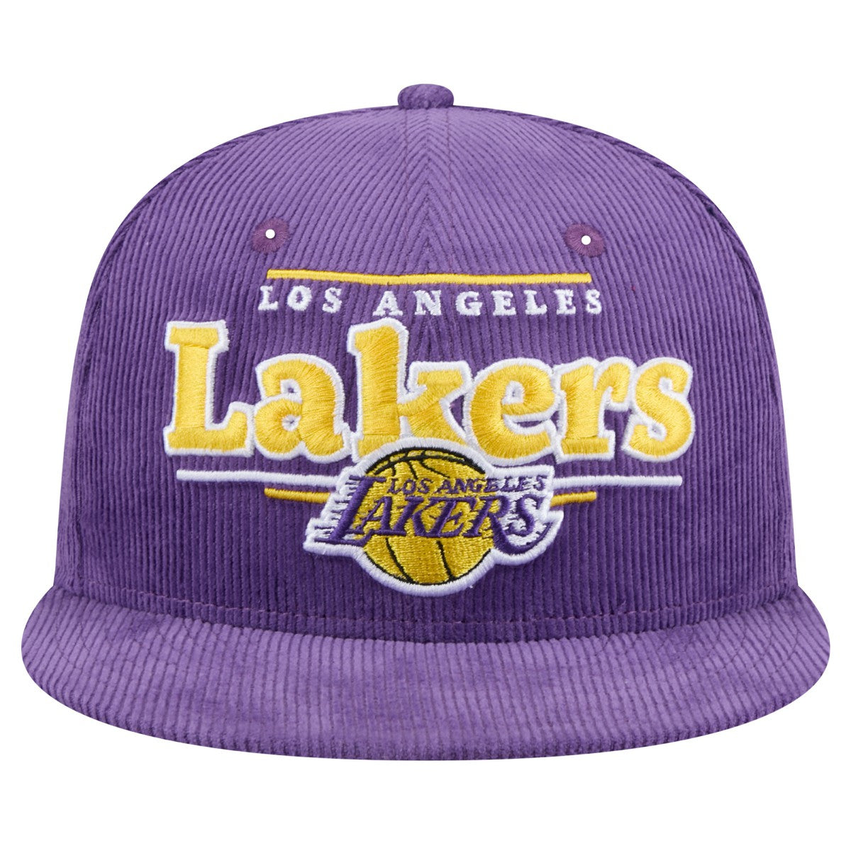 Purple Los Angeles Lakers Throwback Display Corduroy 9FIFTY Snapback Hat | NBA