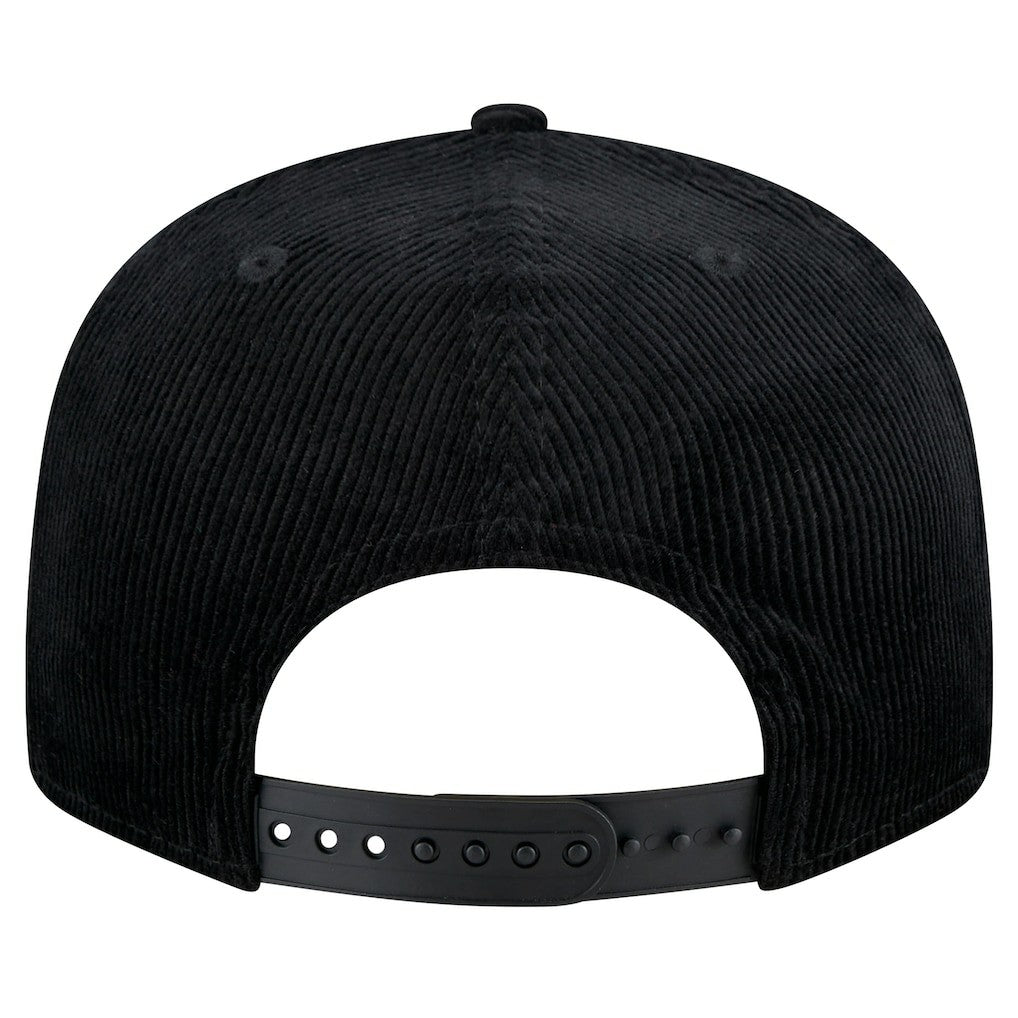 Black Chicago Bulls Throwback Display Corduroy 9FIFTY Snapback Hat | NBA