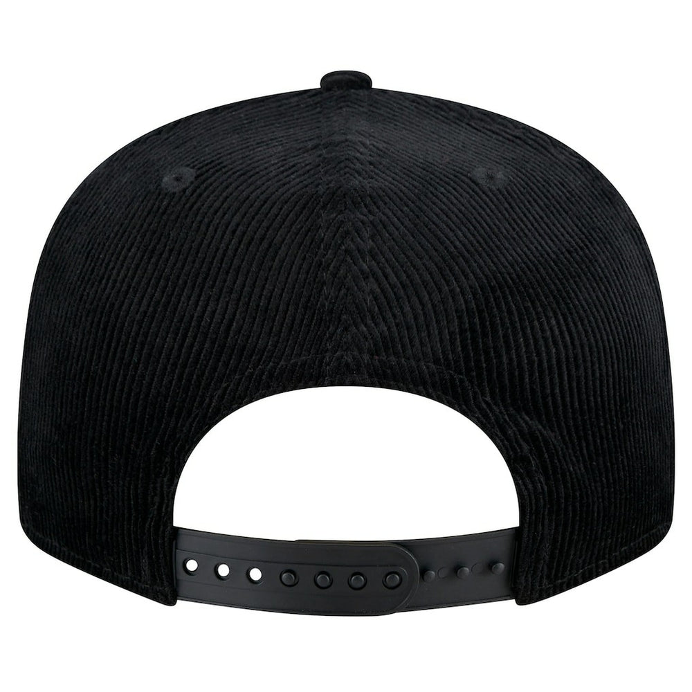 Black Chicago Bulls Throwback Display Corduroy 9FIFTY Snapback Hat | NBA