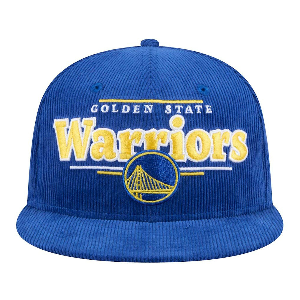 Royal Golden State Warriors Throwback Display Corduroy 9FIFTY Snapback Hat sale | NBA