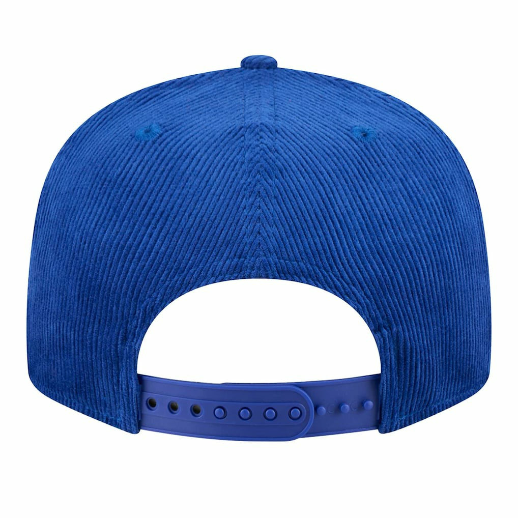 Royal Golden State Warriors Throwback Display Corduroy 9FIFTY Snapback Hat sale | NBA