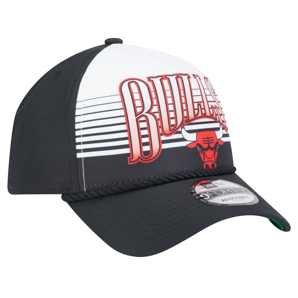 Chicago Bulls Black Throwback Gradient A-Frame 9FORTY Adjustable Hat | NBA