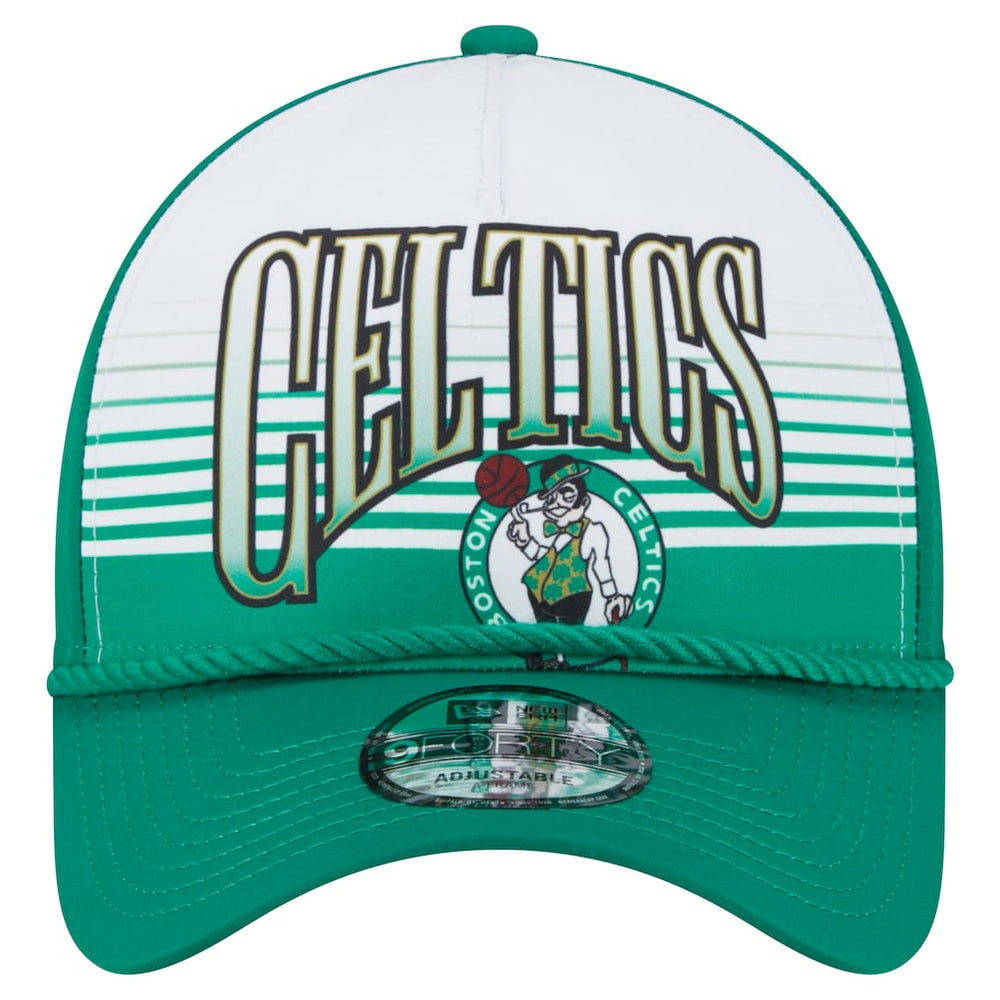 Boston Celtics Kelly Green Throwback Gradient A-Frame 9FORTY Adjustable Hat | NBA