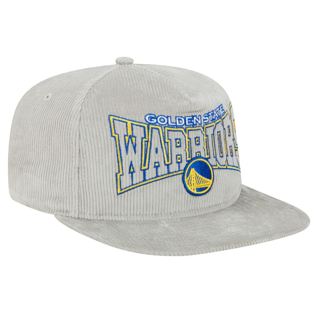 Gray Golden State Warriors Throwback Corduroy Golfer Snapback Hat sale | NBA