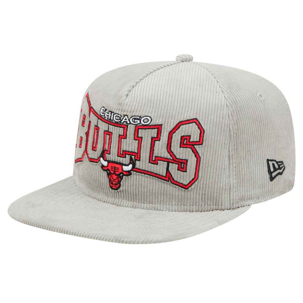 Gray Chicago Bulls Throwback Corduroy Golfer Snapback Hat | NBA