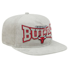 Gray Chicago Bulls Throwback Corduroy Golfer Snapback Hat | NBA