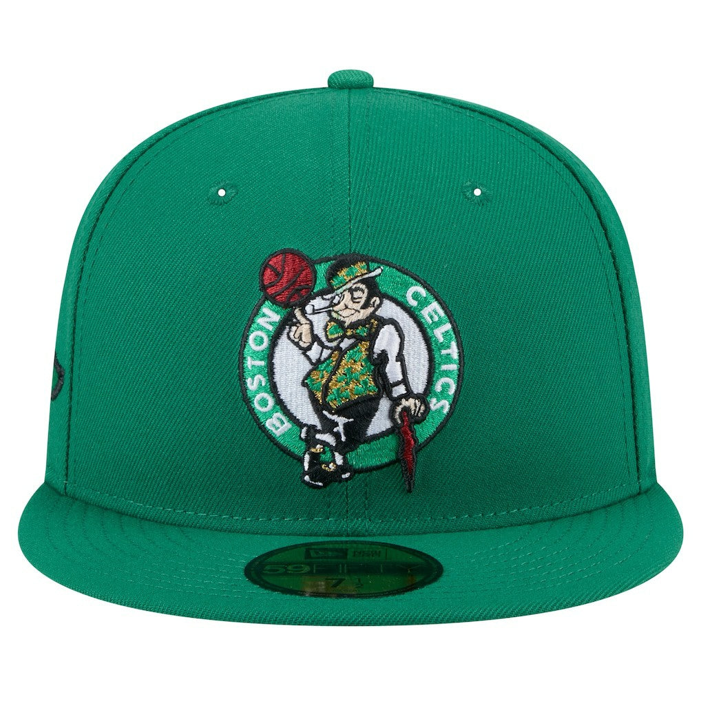 Kelly Green Boston Celtics Throwback Pennant 59FIFTY Fitted Hat | NBA