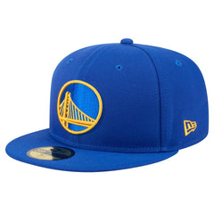 Royal Golden State Warriors Throwback Pennant 59FIFTY Fitted Hat sale | NBA