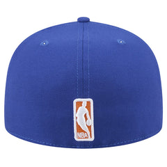 Blue New York Knicks Throwback Pennant 59FIFTY Fitted Hat | NBA