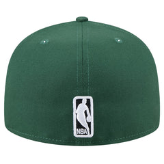 Hunter Green Milwaukee Bucks Throwback Pennant 59FIFTY Fitted Hat | NBA