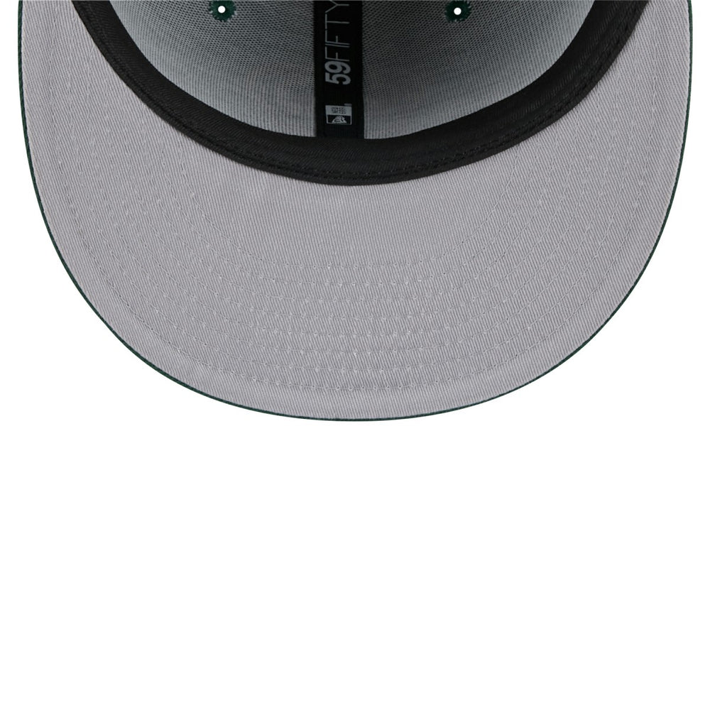 Hunter Green Milwaukee Bucks Throwback Pennant 59FIFTY Fitted Hat | NBA