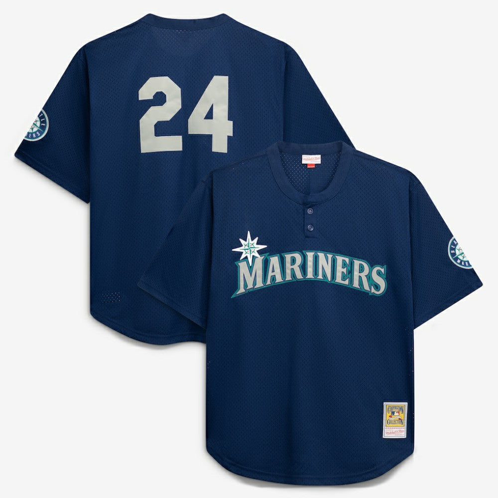 Seattle Mariners Mitchell & Ness Big & Tall Cooperstown Collection Mesh Batting Practice Jersey - MLB Jerseys