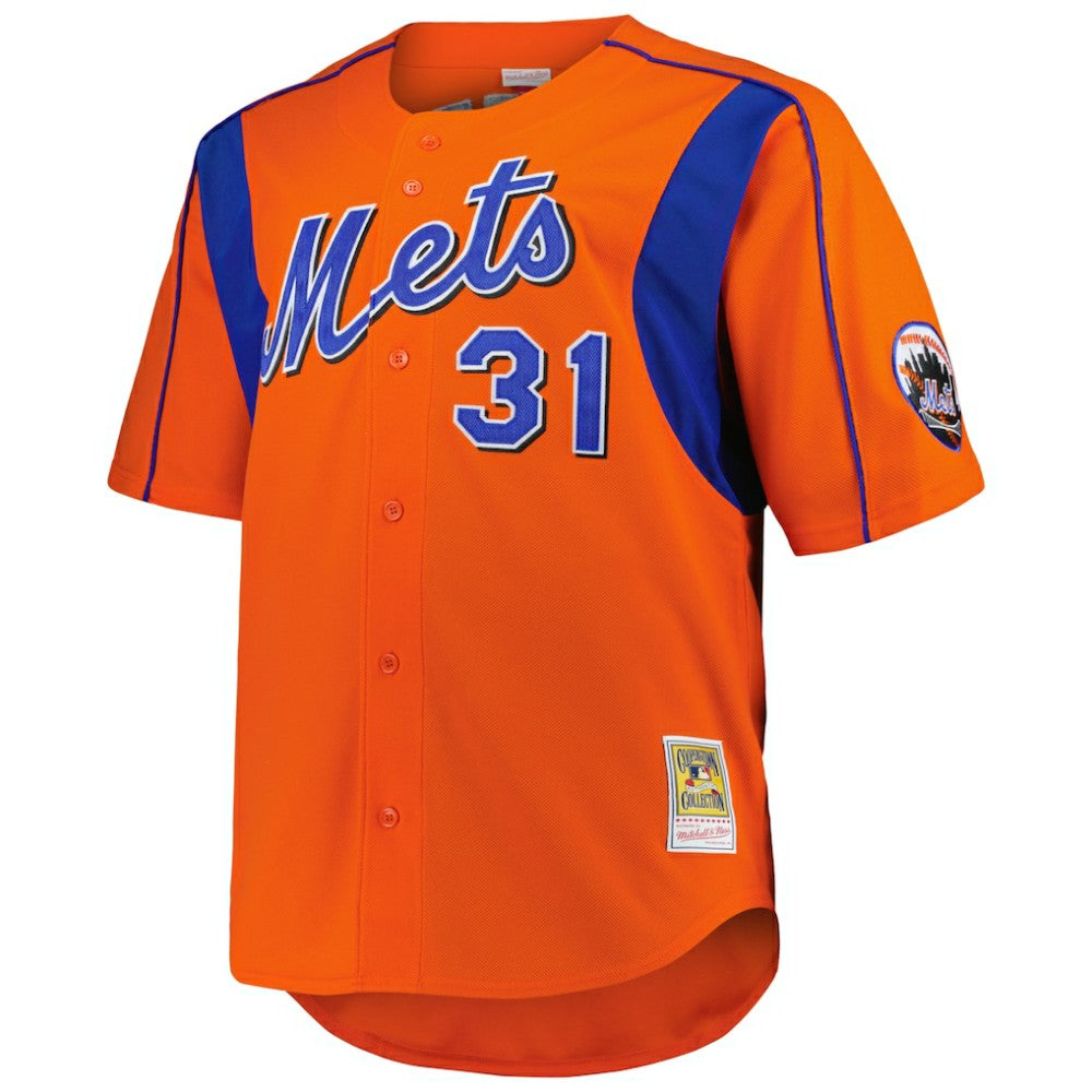 Mike Piazza New York Mets Mitchell & Ness Big & Tall Cooperstown Mesh Batting Practice Jersey - MLB Jerseys