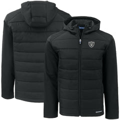 Las Vegas Raiders Cutter & Buck Big & Tall Evoke Hybrid Eco Softshell Recycled Full-Zip Hooded Jacket | NFL New
