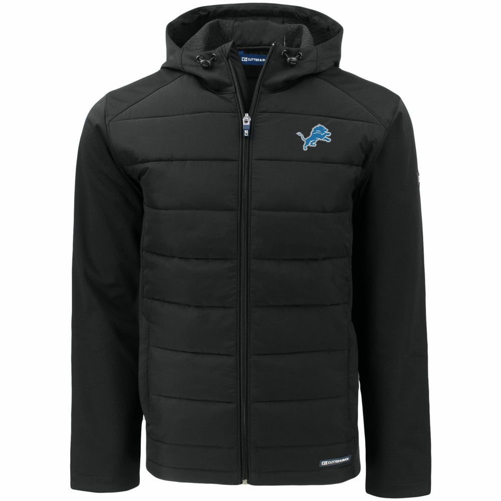 Detroit Lions Cutter & Buck Big & Tall Evoke Hybrid Eco Softshell Recycled Full-Zip Hooded Jacket | NFL Discount