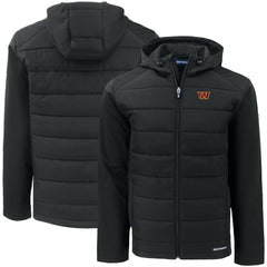 Washington Commanders Cutter & Buck Big & Tall Evoke Hybrid Eco Softshell Recycled Full-Zip Hooded Jacket | NFL Hot